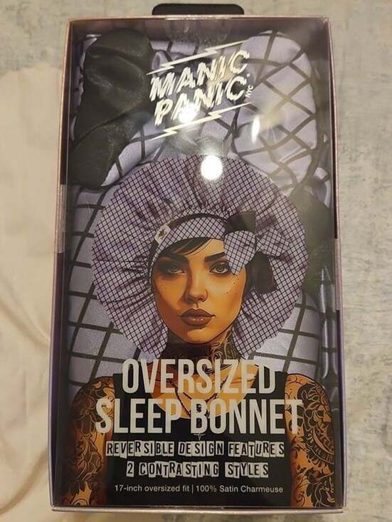 Manic Panic Accessories - NWT Manic Panic Oversized Reversible Satin Sleep Bonnet 17” Hair Protection